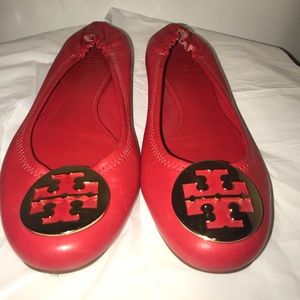 Red Tory Burch flats never worn